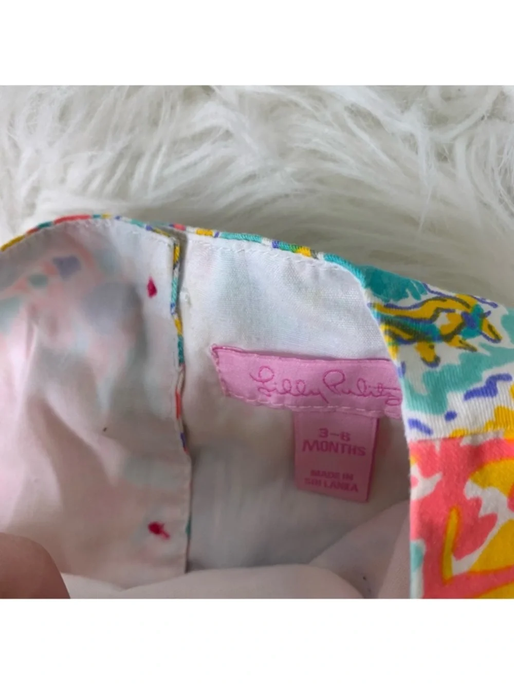 Lilly Pulitzer Written in the Sun Baby Dress with Bloomers Size 3-6M